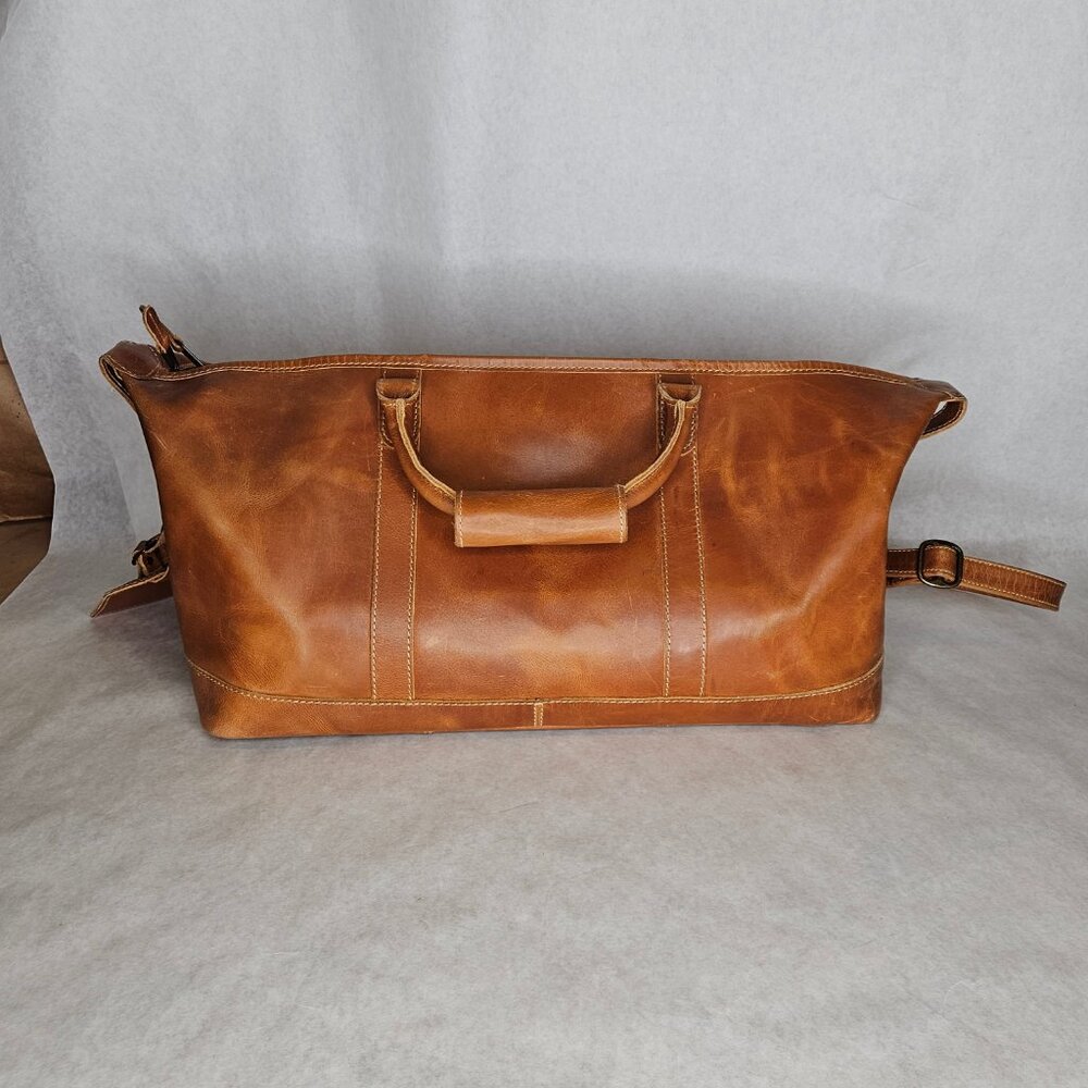 Vintage Canyon Outback Boulder Duffel Leather Bag CS317D - Picture 5 of 14